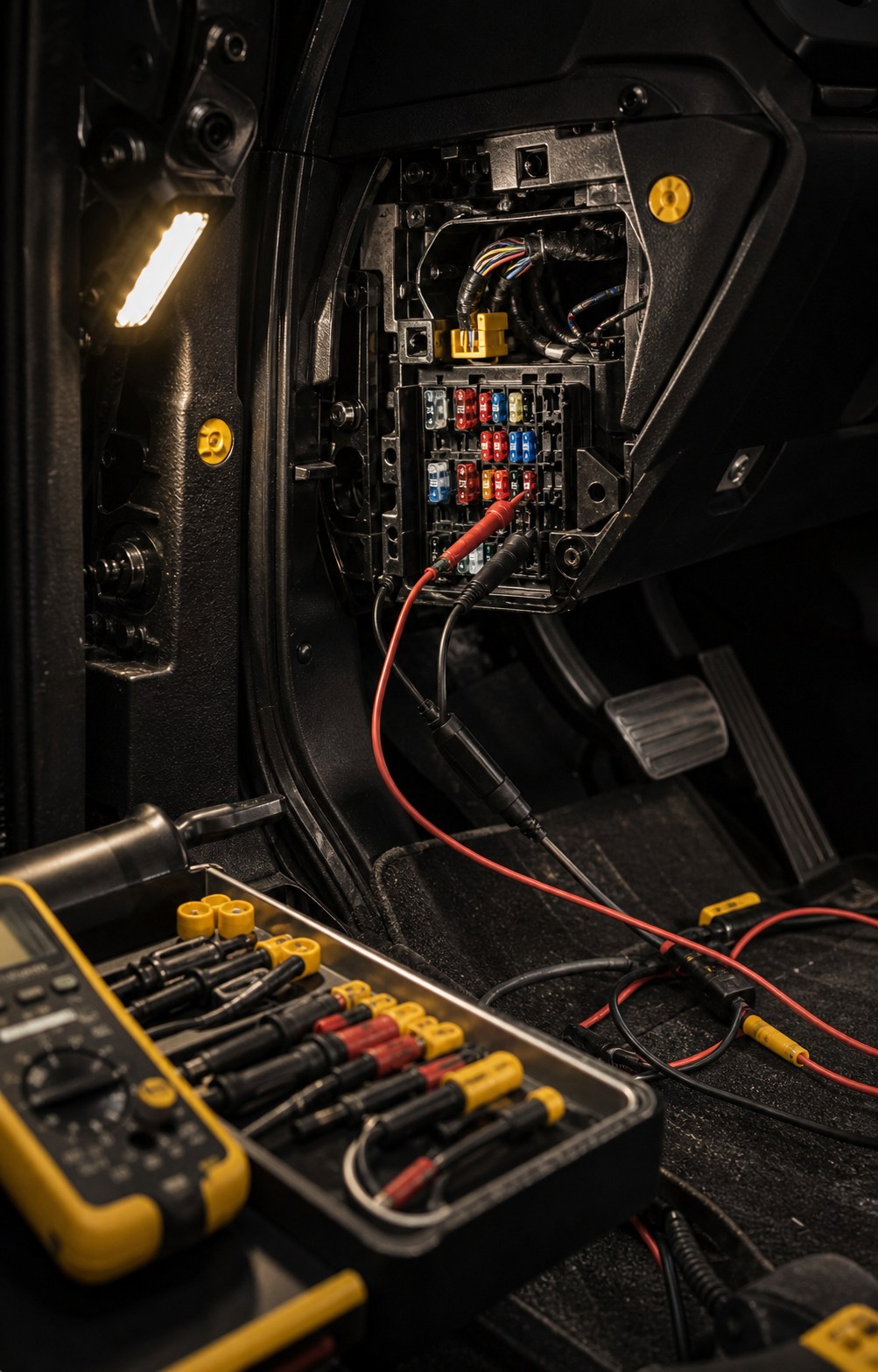 Tracing an electrical fault through a vehicle wiring loom